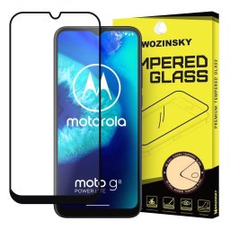 3D edzett üveg Motorola Moto G8 Power Lite fekete