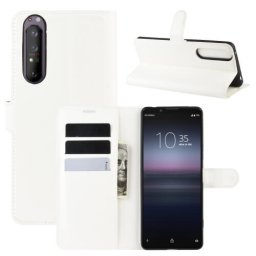 LITCHI Wallet tok Sony Xperia 1 II fehér
