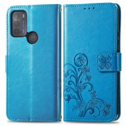 ART Pénztárcavédő Motorola Moto G50 FLOWERS kék
