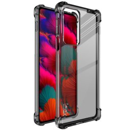 IMAK Védő szilikon borítás + fólia Motorola Edge 20 Pro fekete