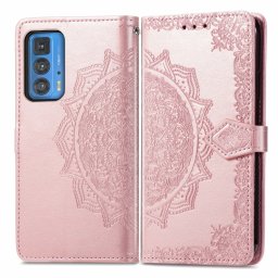 ART Pénztárca borító Motorola Edge 20 Pro ORNAMENT rózsaszín