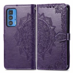 ART Pénztárca borító Motorola edge 20 Pro ORNAMENT Violet