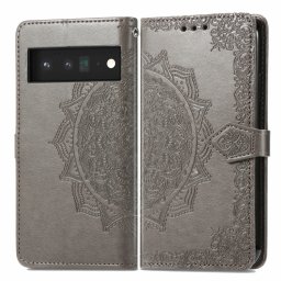 ART Wallet borító Google Pixel 6 ORNAMENT szürke