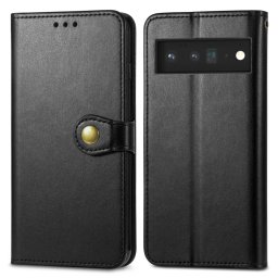 LEATHER BUCKLE Pénztárca Google Pixel 6 Pro fekete