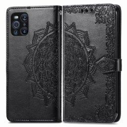 ART Wallet Cover Oppo Find X3 Pro 5G ORNAMENT fekete
