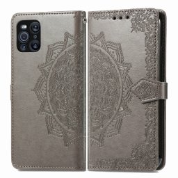 ART Wallet Cover Oppo Find X3 Pro 5G ORNAMENT szürke