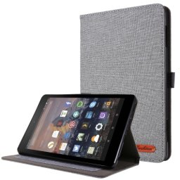 FABRIC Flip tok Amazon Kindle Fire HD 10 / HD 10 2021 (11. generáció) szürke színű