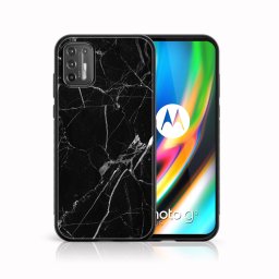 PROTEMIO MY ART szilikon borítás Motorola Moto G9 Plus BLACK MARBLE (142)