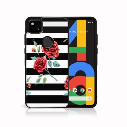 PROTEMIO MY ART szilikon borító Google Pixel 4a BLACK - WHITE (034)