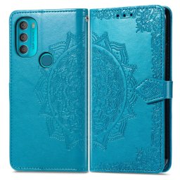Pénztárcahuzat Motorola Moto ART 5G ORNAMENT kék