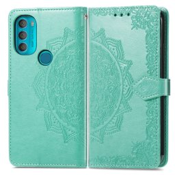 Pénztárcahuzat Motorola Moto ART 5G ORNAMENT zöld