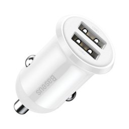 BASEUS GRAIN PRO Autós töltő 2x USB fehér