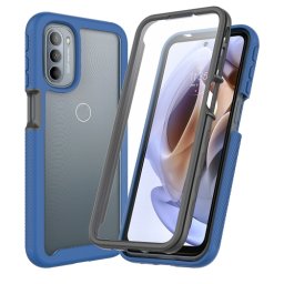DUAL Kétoldalas borító fóliával Motorola Moto G71 5G kék