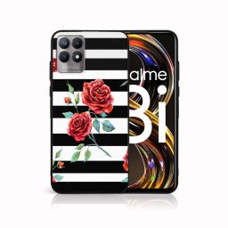 PROTEMIO MY ART szilikon tok Realme 8i BLACK - WHITE (034)