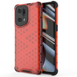 HONEYCOMB Védőburkolat Oppo Find X5 Pro piros
