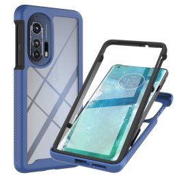 DUAL Kétoldalas borító fóliával Motorola Edge 30 Pro kék