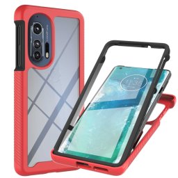 DUAL Kétoldalas borító fóliával Motorola Edge 30 Pro piros