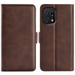 SIDE Wallet tok Oppo Find X5 Pro sötétbarna