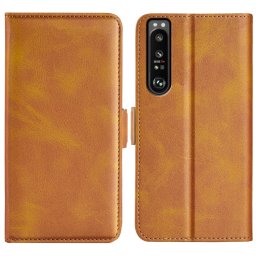 SIDE Wallet tok Sony Xperia 1 IV 5G világosbarna