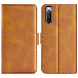 SIDE Wallet tok Sony Xperia 10 IV 5G világosbarna