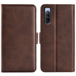 SIDE Wallet tok Sony Xperia 10 IV 5G sötétbarna