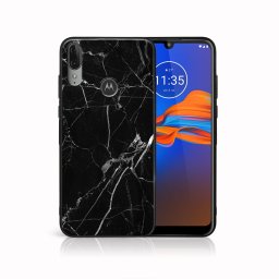 PROTEMIO MY ART szilikon borítás Motorola Moto E6 Plus BLACK MARBLE (142)