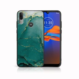 PROTEMIO MY ART szilikon borítás Motorola Moto E6 Plus GREEN MARBLE (145)