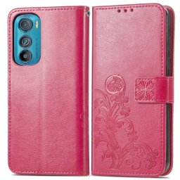 ART Pénztárcahuzat Motorola Edge 30 FLOWERS sötét rózsaszín