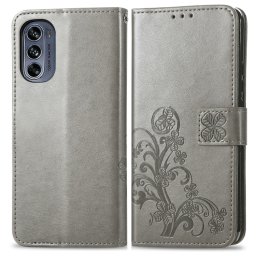ART Pénztárcahuzat Motorola Moto G52 FLOWERS szürke