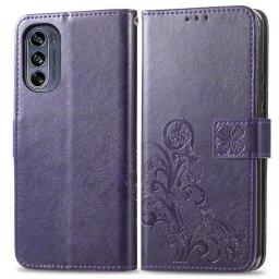 ART Pénztárcahuzat Motorola Moto G52 FLOWERS lila