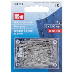 PRYM szuper finom gombostű, 30mm, 15g, 024284