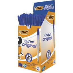 BIC Golyóstoll, 0,32mm, kupakos, BIC "Cristal Original", kék