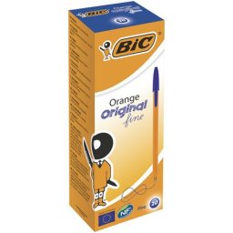 BIC Golyóstoll, 0,3 mm, kupakos, BIC "Orange Original Fine", kék