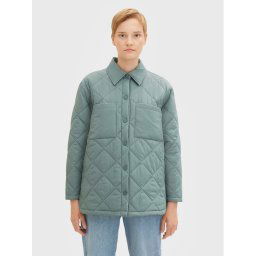 Tom Tailor Denim Pehelykabát 1031392 Zöld Relaxed Fit