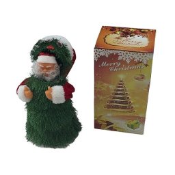 Mikulás, táncoló karácsonyfa 20 cm