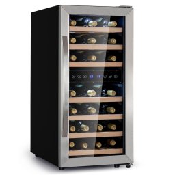 Klarstein Vinamour 33 Duo borhűtő, 2 zóna, 89 l / 33 palack, 5-18°C, érintőképernyő (HEA7-Vinamour 33-duo)