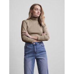 Pieces Garbó Pippi 17110549 Bézs Slim Fit