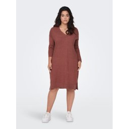 ONLY Carmakoma Kötött ruha Ibi 15263791 Piros Regular Fit