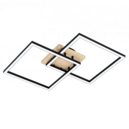 LED panel , falon kívüli , 4x8W , CCT , dimmelhető , 77 x 49.5 cm , négyzet , fa , EGLO Connect.Z , Zigbee , LOMALTAS-Z , 99677