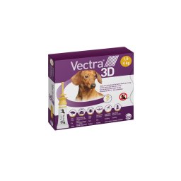 Vectra 3D XS Spot-On - rácsepegtető oldat 1,5 - 4 kg-os kutyáknak (3x0,8 ml)