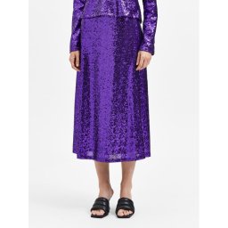 Selected Femme Trapéz szoknya Sola 16086215 Lila Regular Fit