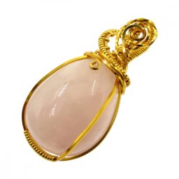 Rózsakvarc csepp medál