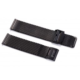 Edelwolle MESH/Milanese óraszíj, fekete, 18mm