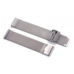 Edelwolle MESH/Milanese óraszíj, ezüst, 24mm