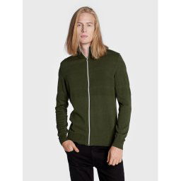 Blend Kardigán 20714345 Zöld Regular Fit