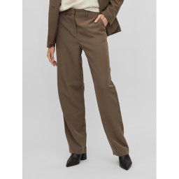 Vila Szövet nadrág Kamma 14083468 Khaki Wide Leg