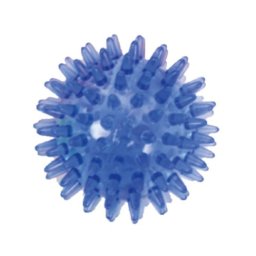 Masszázslabda, tüskés labda, kék, 7 cm, közepesen kemény