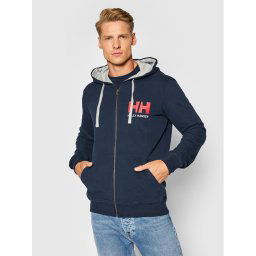 Helly Hansen Pulóver Logo 34163 Sötétkék Regular Fit