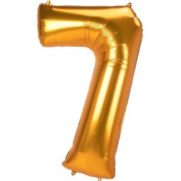 Arany Gold 7-es szám fólia lufi 134 cm