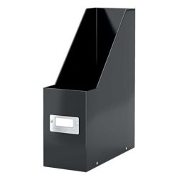 LEITZ Iratpapucs, PP/karton, 95 mm, LEITZ "Click&Store", fekete